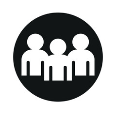 group contacts icon, family watch icon white background vector icon.