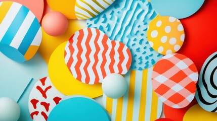 Fototapeta premium Vibrant Patterns for Children's Toy Packaging Design
