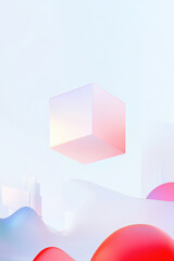 Fototapeta premium Abstract Cubes in a Soft Light Environment