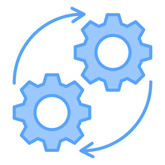 Process Optimization Blue Icon
