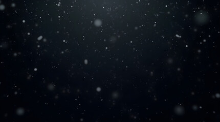 Fototapeta premium Dark Bokeh Background with White Particles - Abstract Texture Overlay