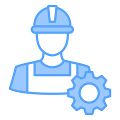 Industrial Engineering Blue Icon