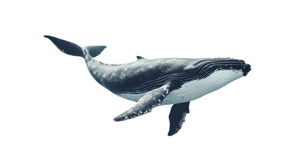 Adult whale Isolated on white background