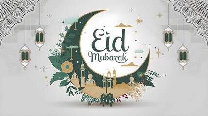 Eid Mubarak greeting card