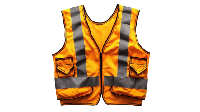 High visibility safety vest for construction workers and industrial settings