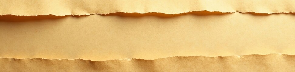Close up of ripped brown packaging paper with torn edges, craft material for DIY projects, material, craft