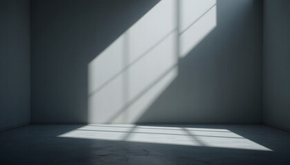 Empty Room Interior With Sunlight And Shadows