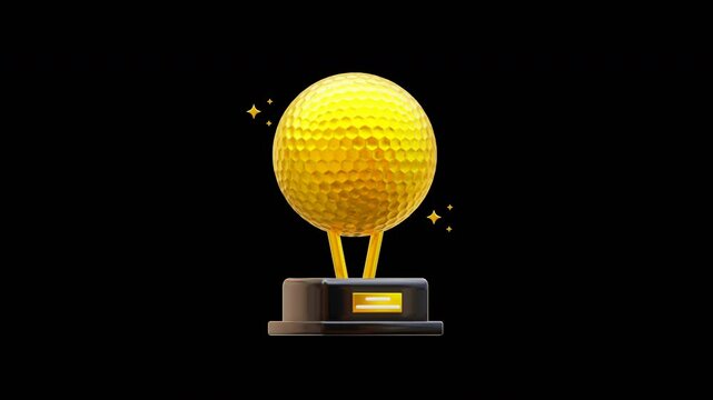 Gold Golf Trophy Icon