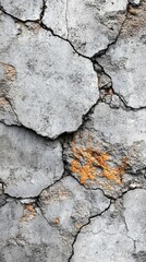 Obraz premium Cracked Gray Concrete Wall Texture