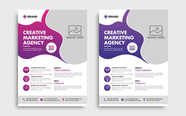 Creative Corporate & Business Flyer Template Design. Clean and fully Editable marketing Flyer Template.
