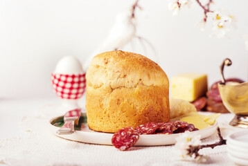 Torta al Formaggio or pizza di Pasqua traditional italian cake prepared for Easter Holidays.