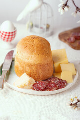 Torta al Formaggio or pizza di Pasqua traditional italian cake prepared for Easter Holidays.