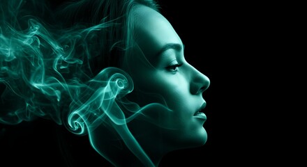 Obraz premium The tranquility of deep breathing with a series of interconnected, fluid lines that expand and contract 