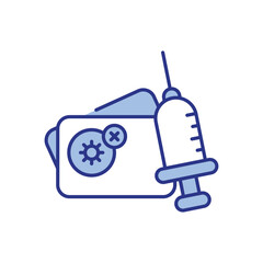 Vaccine Card Icon vector stock illustration
