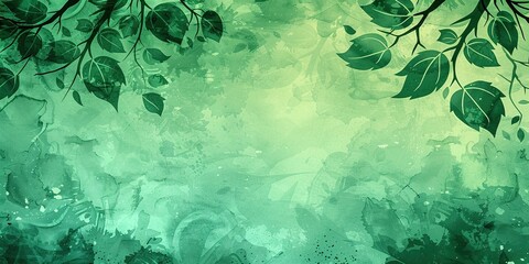 watercolor green plants set collection leaf herbal flower Minimalistic Photo 