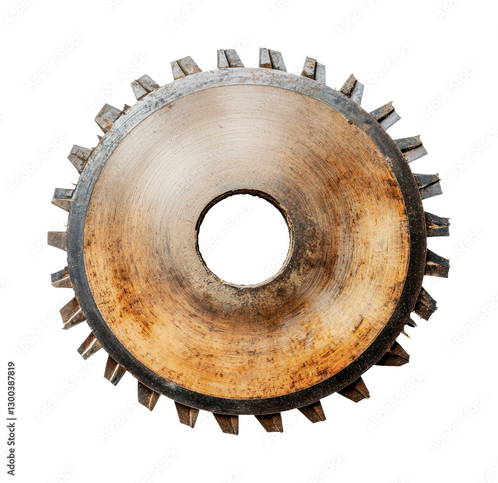 Poster circular cutting tool with sharp teeth designed for industrial machining and woodwork applications i