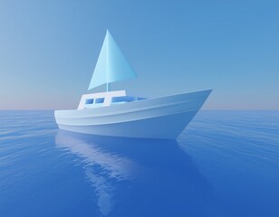 海の上に浮かんでいる船