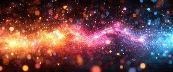 Abstract Colorful Glowing Lights Background