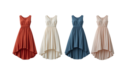 High-Low Hem Dress isolated on png