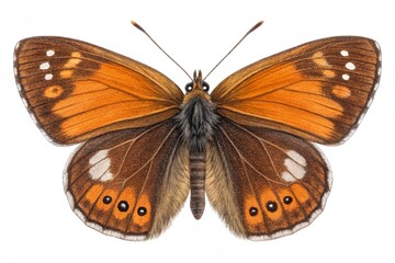 Fototapeta premium mountain ringlet butterfly isolated on white background