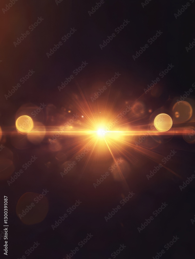 Aufkleber blur glow overlay with a color gradient and optical radiance filter, featuring lens flare and defocu