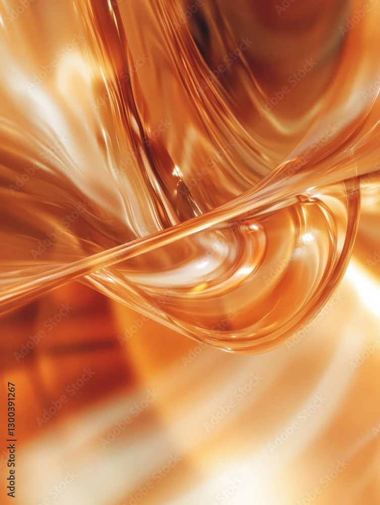Poster orange abstract blur background with lens flare generative ai
