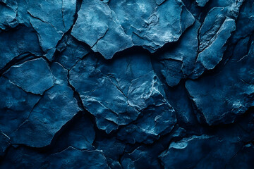 Dark Blue Cracked Rock Texture