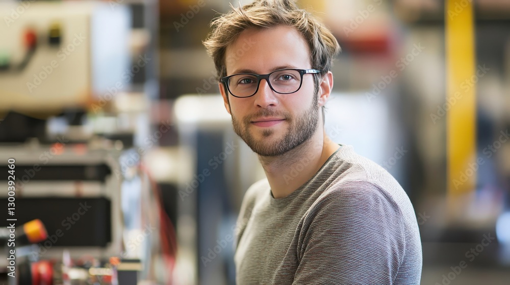 Poster a scientist designing self-repairing ai systems that optimize code without human intervention.
