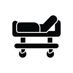 Hospital Bed Icon vector stock illustration
