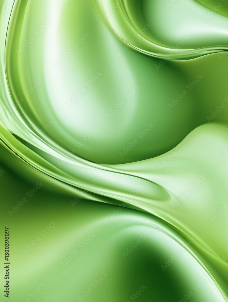 Aufkleber a bright green abstract background with soft waves and smooth transitions for a lively and modern de