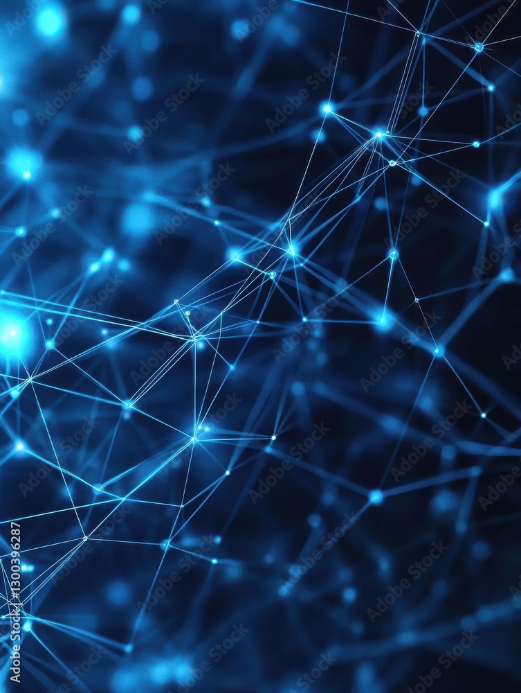 Poster abstract business technology background with interconnected lines and nodes,creating a futuristic di