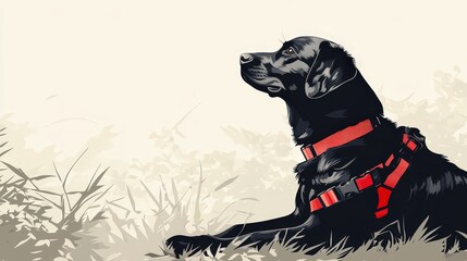 A service dog supporting a person with mental health challenges, providing companionship and reassurance during moments of anxiety, and serving as a grounding presence.