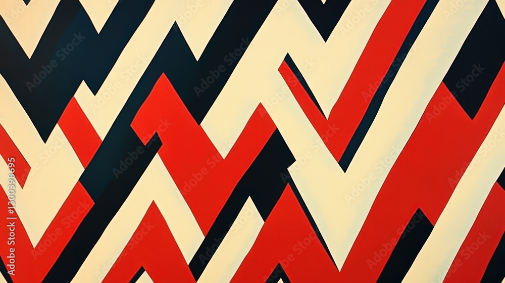 Poster a sharp, angular zig-zag pattern of triangles and lines, forming a visually striking design with bol