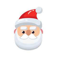 Ready to use 3d style icon of santa face with cap