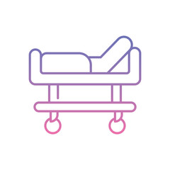 Hospital Bed Icon vector stock illustration