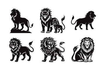 set of tiger animals