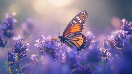 Butterfly's Serenade, Lavender Garden Harmony Delight