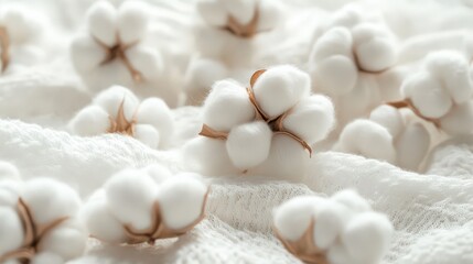 A soft, fluffy cotton texture, with finely woven fibers forming a lightweight, breathable material perfect for clothing
