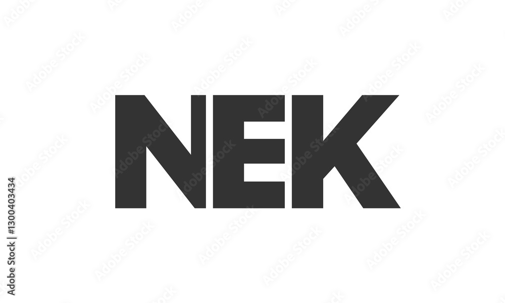 Fototapete nek logo design template with strong and modern bold text. initial based vector logotype featuring s