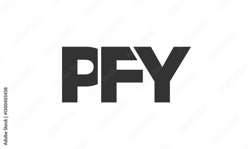 Fototapete pfy logo design template with strong and modern bold text. initial based vector logotype featuring s