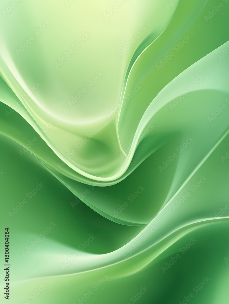 Aufkleber a bright green abstract background with soft waves and smooth transitions for a lively and modern de