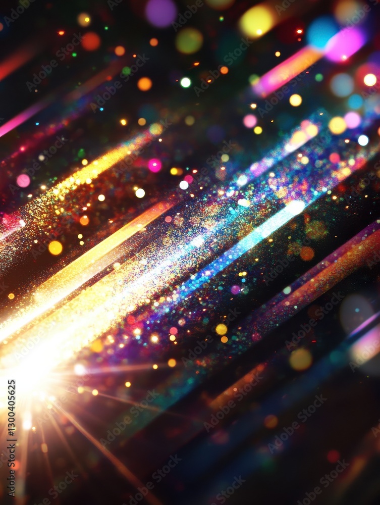 Aufkleber prism light leak texture for photo overlay and effect. lens flare in abstract background. bokeh effe