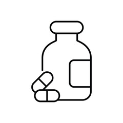 Medicine Bottle Icon vector stock illustration