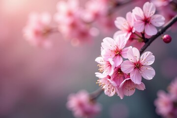 Obraz premium Delicate pink cherry blossoms in a elegant frame, frame, cherry blossom