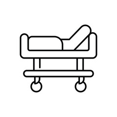 Hospital Bed Icon vector stock illustration