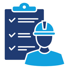 Quality Qontrol Flat Blue Icon