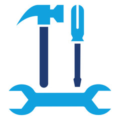 Tools Flat Blue Icon