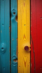 Fototapeta premium Stylized wooden plank with prominent knot, aged wall backdrop , rustic wood, wood background, surface