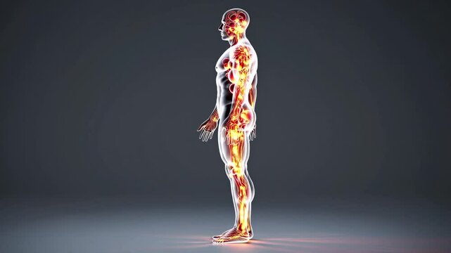 Immune System Boosting Energy Animation with Vibrant Flow, Generative AI