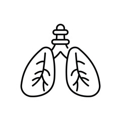 Lungs Icon vector stock illustration